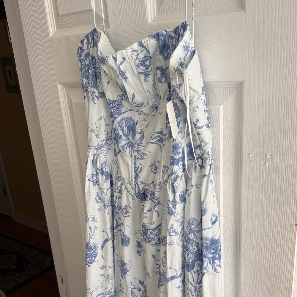 Altar'd State Blue and White Floral Dress